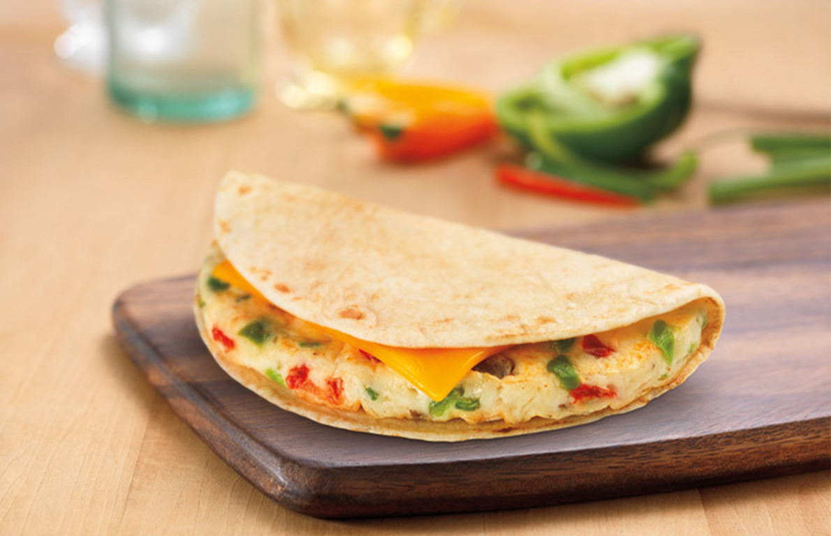 Dunkin’ Donuts Veggie Egg White Flatbread Sandwich from The Healthiest
